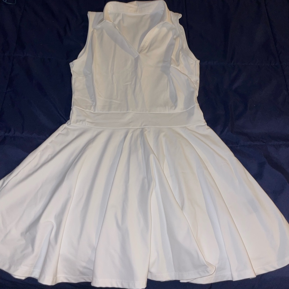 Women’s White Sleeveless Golf Dress